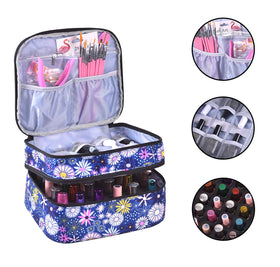 ZFZGFRCS double-layer nail bag organizer keeps tools neatly separated.