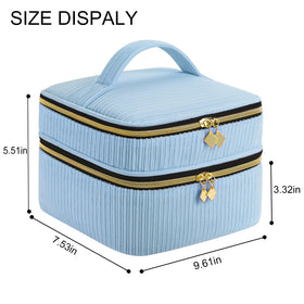 ZFZGFRCS nail polish organizer blue double-layer design for organized storage