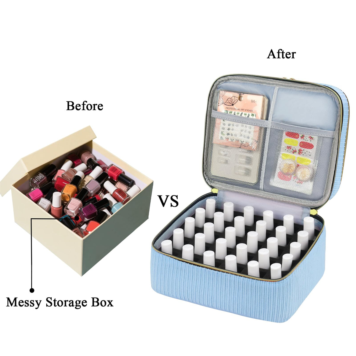 ZFZGFRCS nail polish organizer blue fits suitcase for professionals