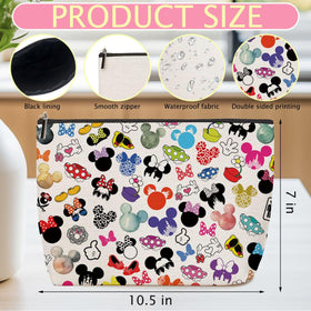 ZHAMEN mouse-print makeup bag side view highlighting compact silhouette