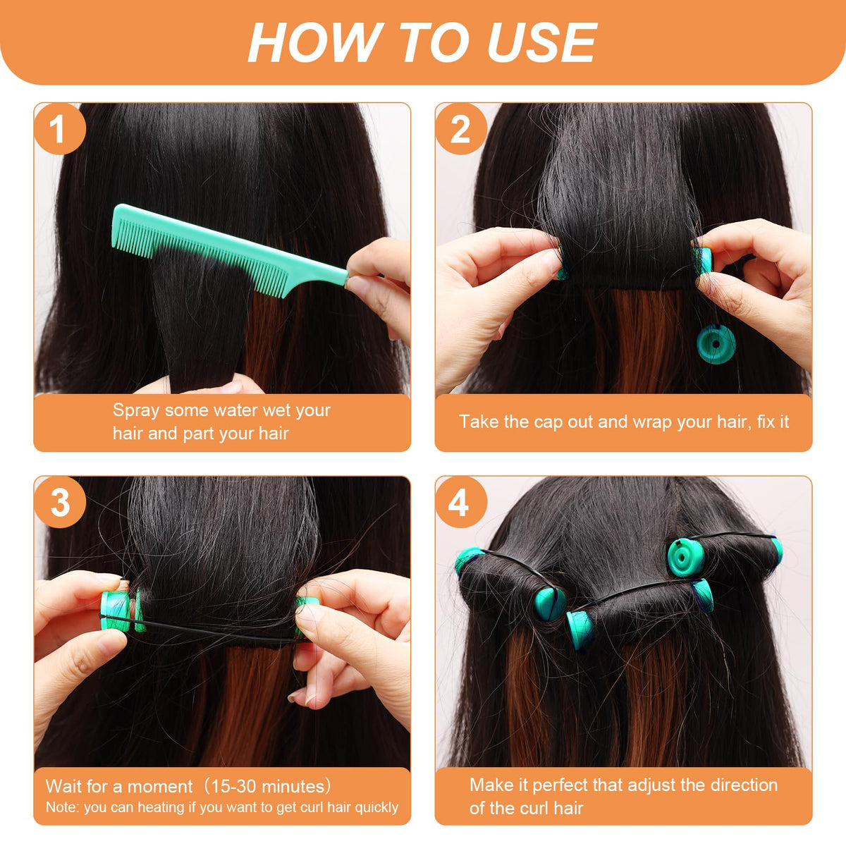 Zhaoyao plastic hair curlers with elastic bands for secure curling