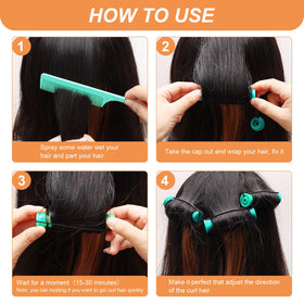 Zhaoyao plastic hair curlers with elastic bands for secure curling