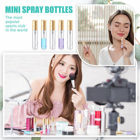 Zhehao 75-pack glass spray bottles with gold caps for bulk use and sharing