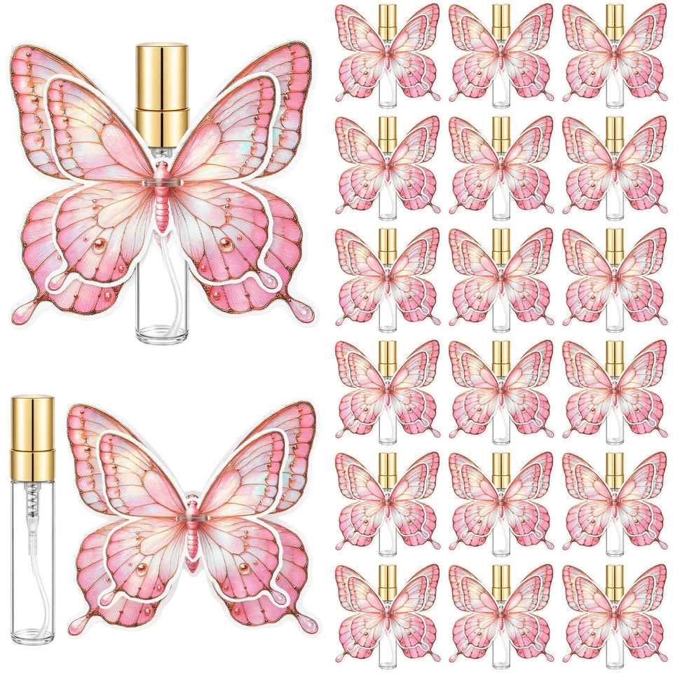Zhehao butterfly-themed 5ml pink bottle for elegant wedding favors and keepsakes.