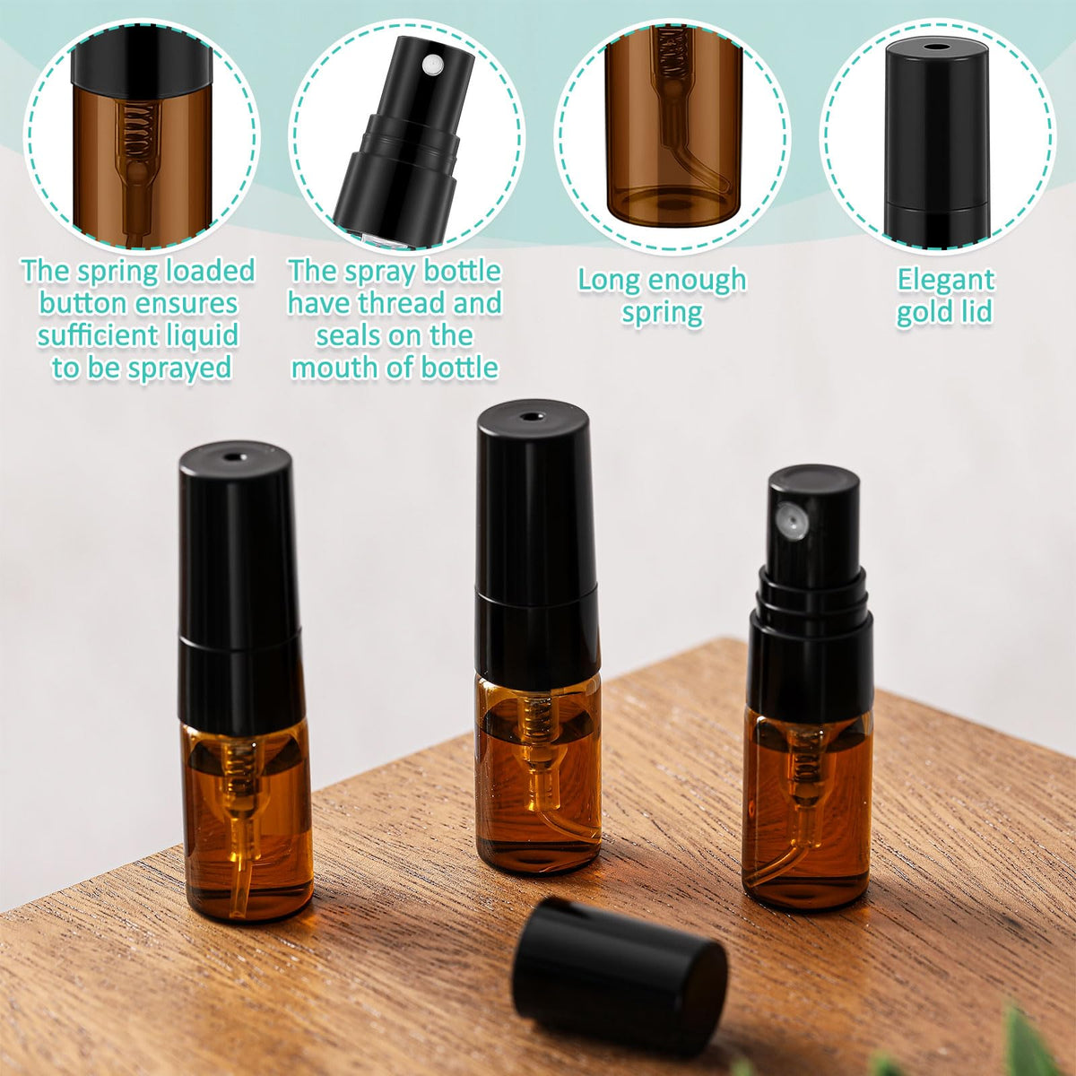 Zhehao clear glass perfume atomizers for easy refills