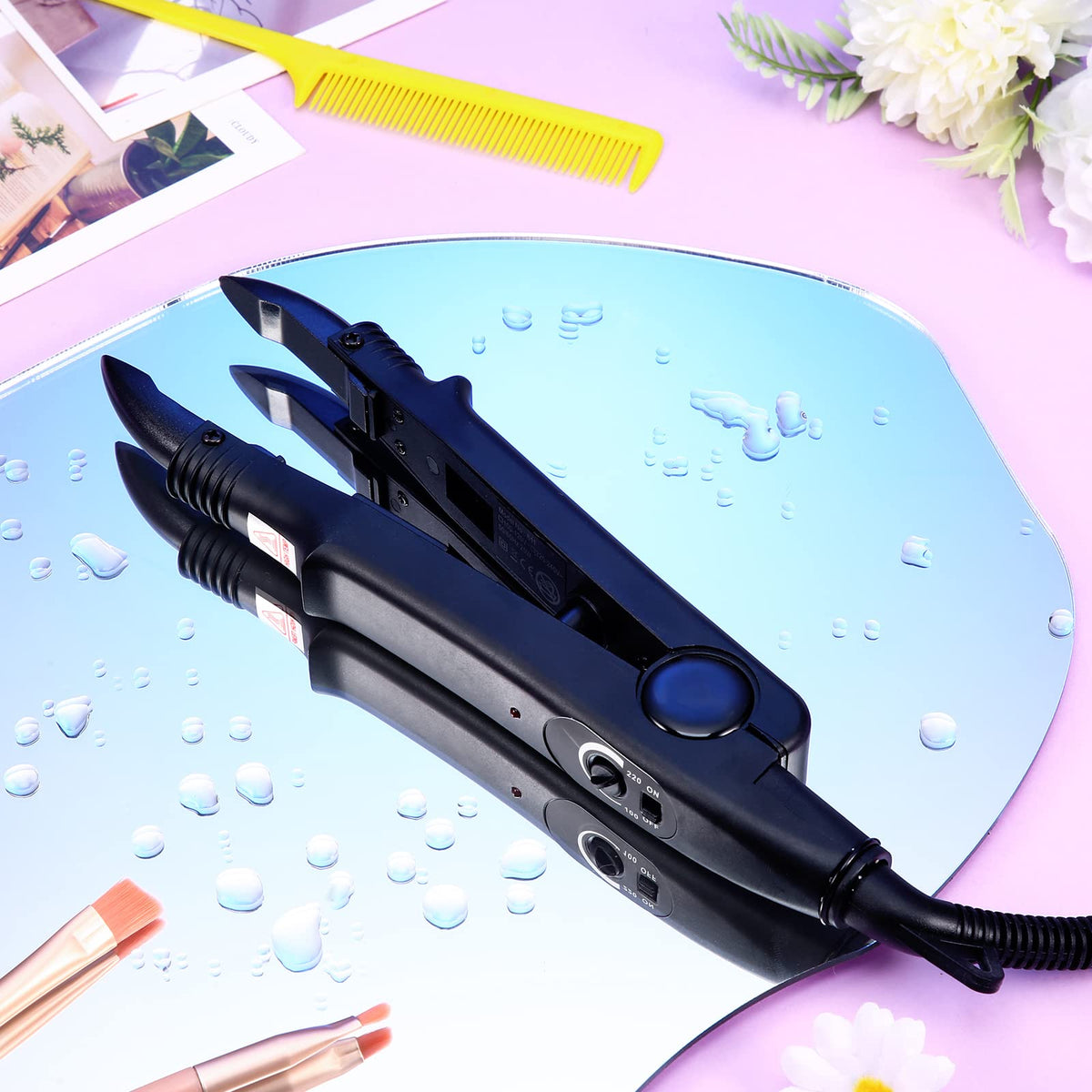 Zhehao DIY hair extension setup for home styling projects.