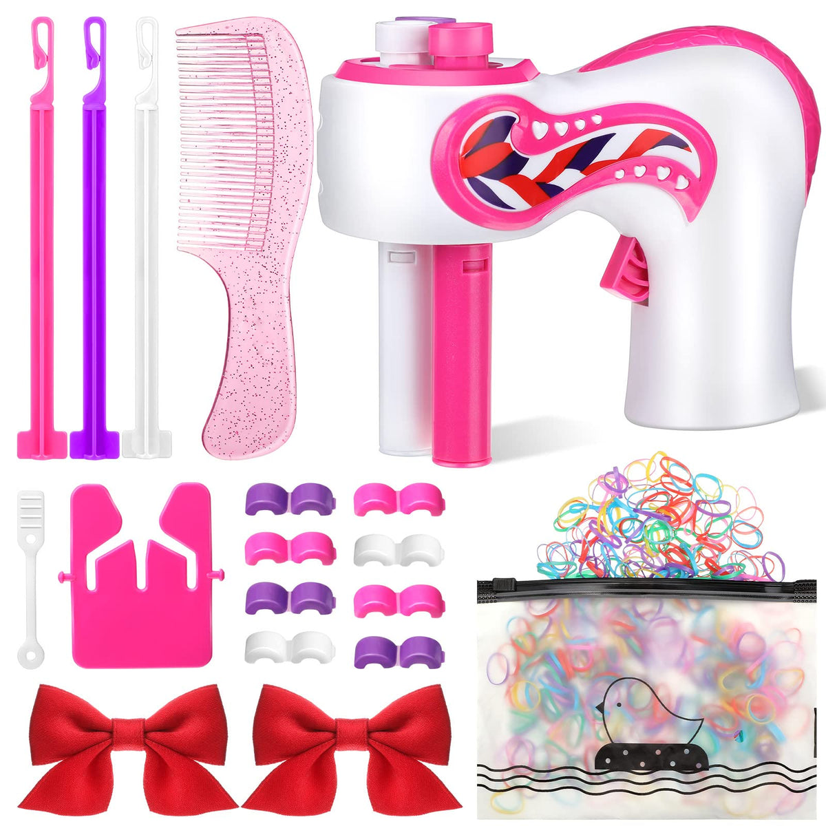 Zhehao electric hair braider machine front view for portable DIY styling