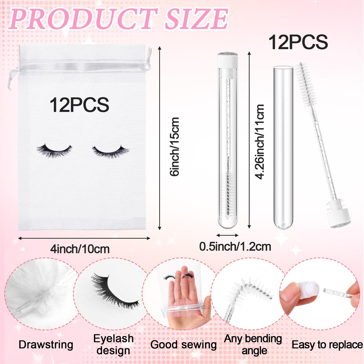 Zhehao eyelash aftercare bag keeps tools organized and portable.