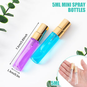 Zhehao gold-cap mini spray bottle ideal for travel-sized fragrances and samples.
