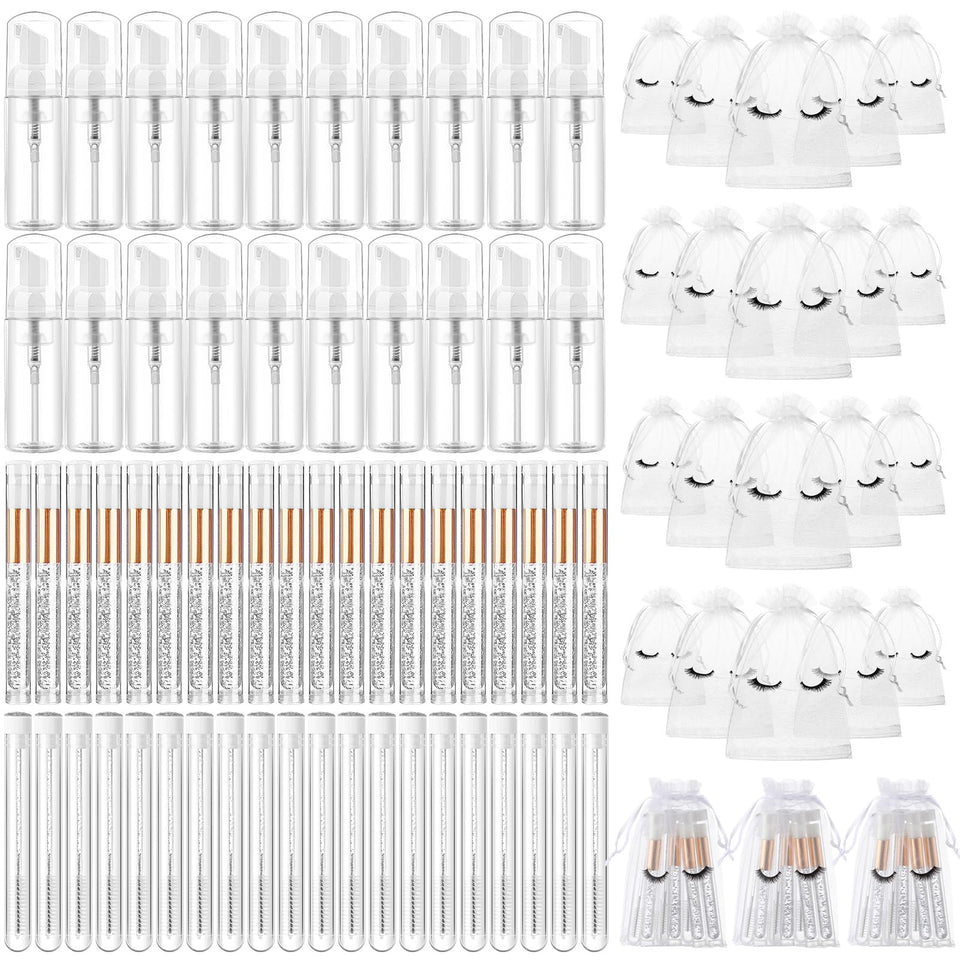 Zhehao lash bottle with foam pump for precise dispensing during eyelash care.