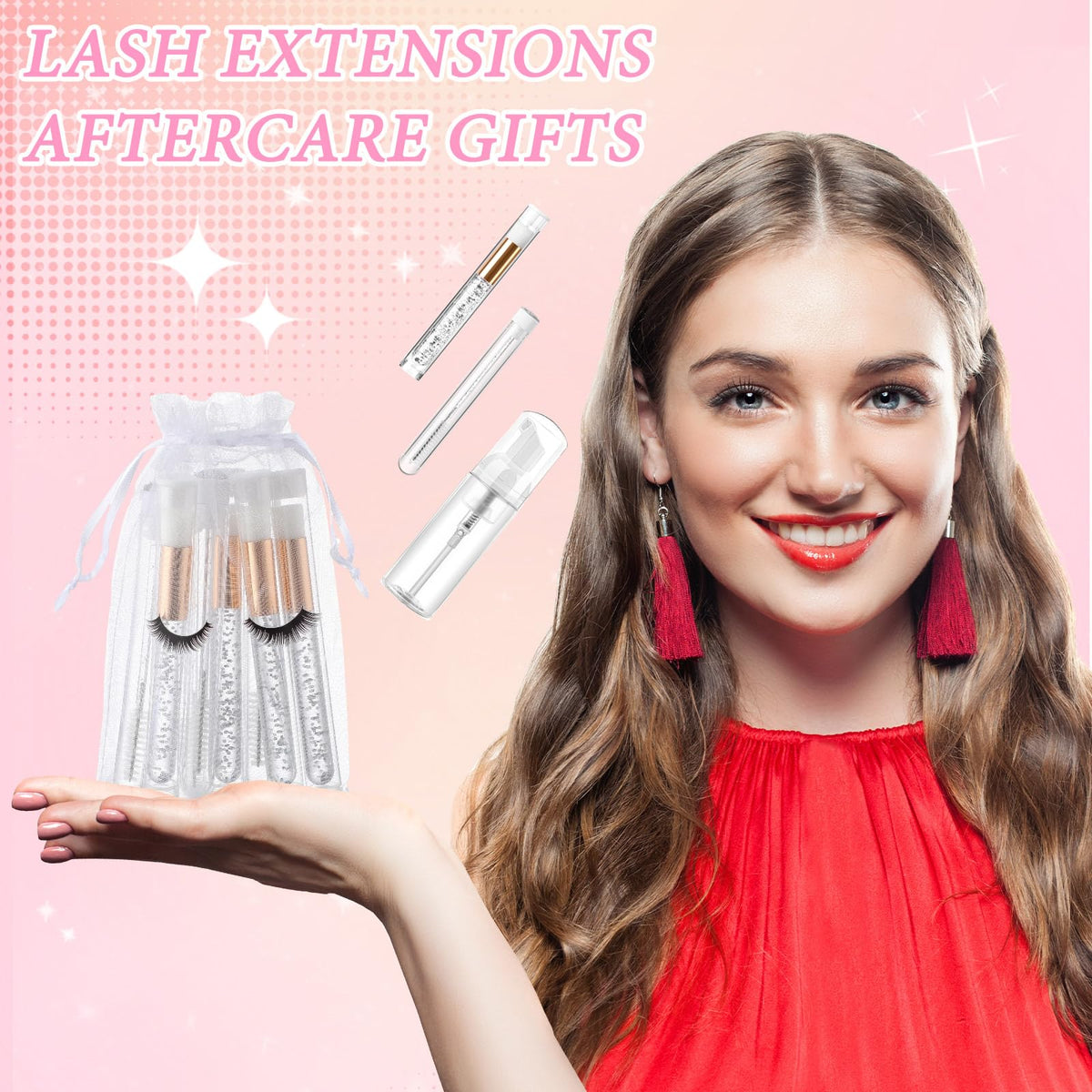Zhehao lash care kit packaging shows the complete eyelash supplies set.