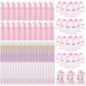 Zhehao lash shampoo bottle with pink cap for precise dispensing and easy cleansing