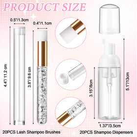 Zhehao lash shampoo brush designed for gentle cleaning of lash extensions.