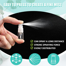 Zhehao leak-proof cap mini spray bottle reduces spill during travel.