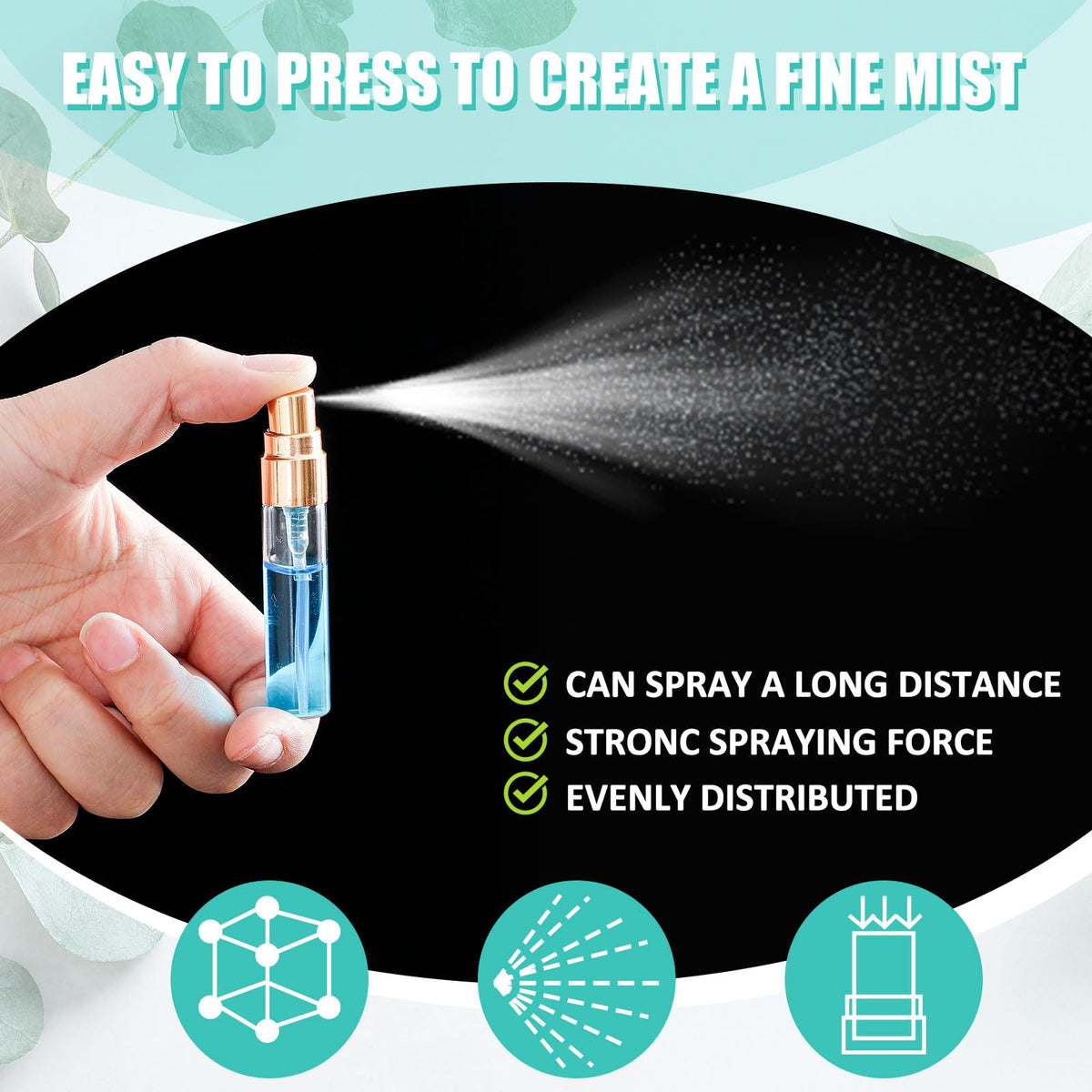 Zhehao leak-proof mini atomizer with secure thread cap for travel reliability
