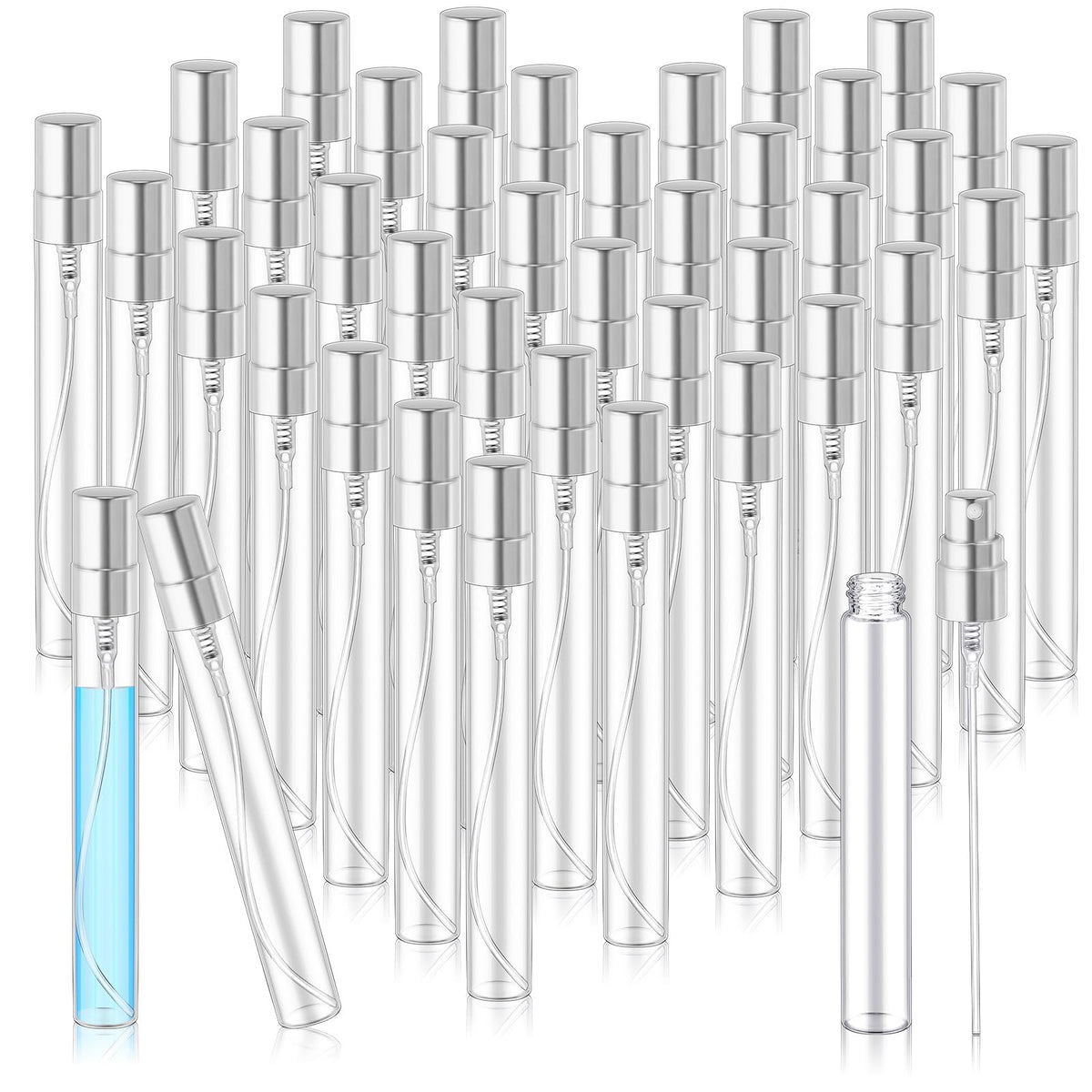Zhehao mini spray bottle 10ml clear glass, portable travel size for on-the-go scents.