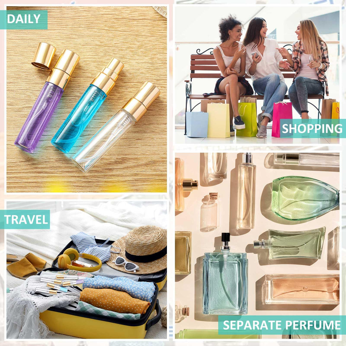 Zhehao multi-use spray bottle for perfume, essential oils, or facial mist