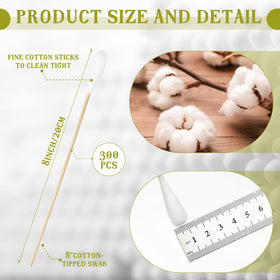 Zhehao oversized cotton tips with 1/2-inch diameter for hard-to-reach areas.