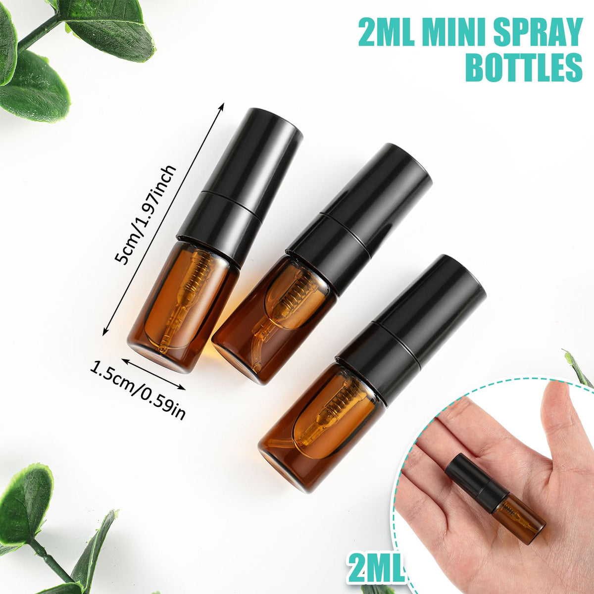 Zhehao pack of 50 refillable mini spray bottles for sharing and refilling