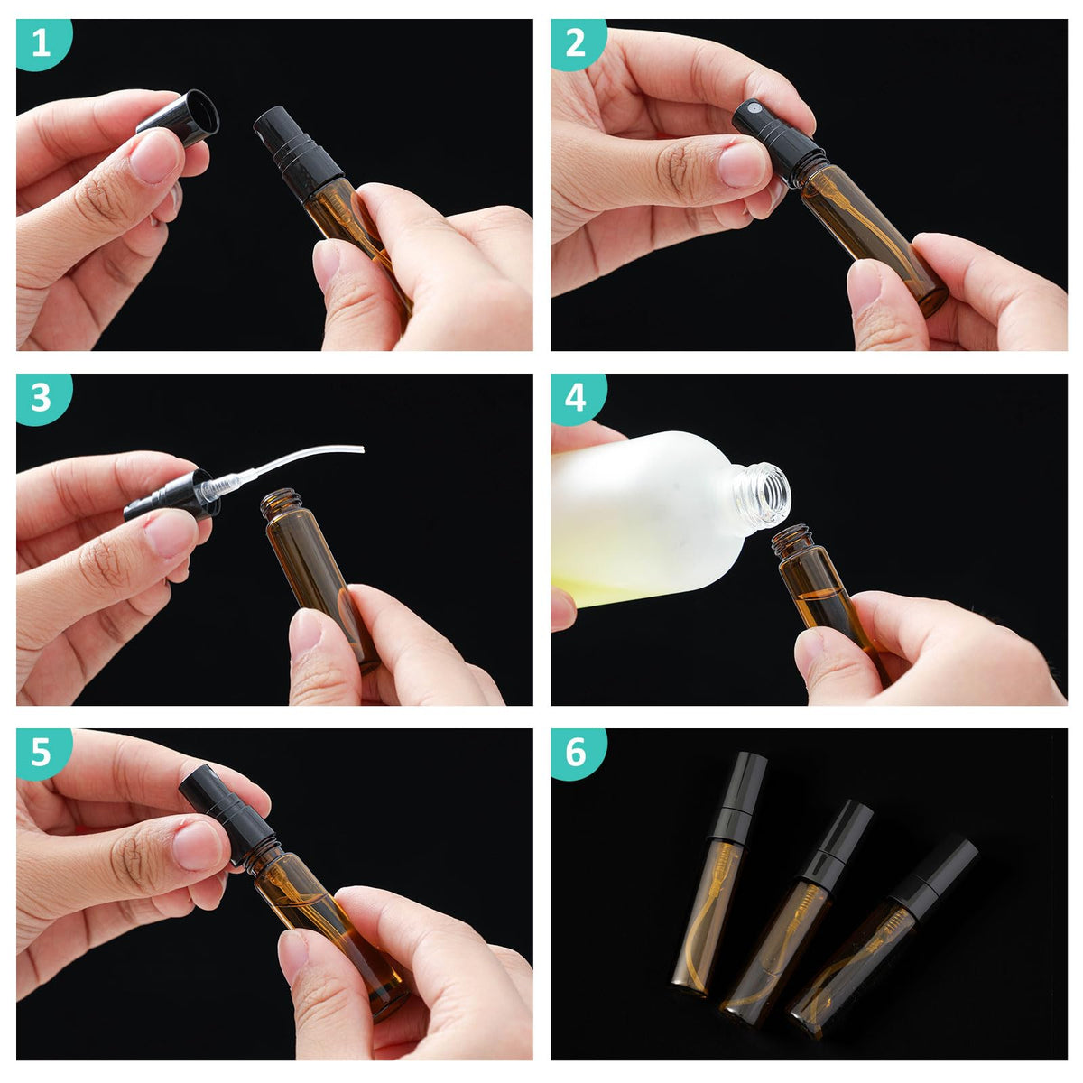 Zhehao compact travel bottle set for essential oils and fragrances.