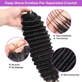 Zhen Lai Fa Miracle Knots feather crochet texture close-up for easy installation.