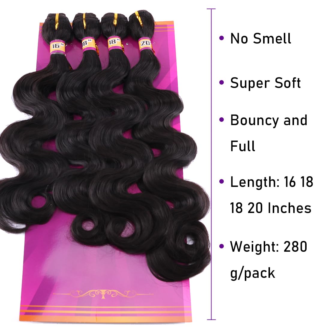ZHENLISI body wave bundles 18in display consistent texture and length.