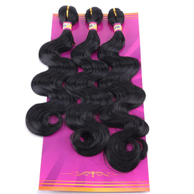 ZHENLISI body wave synthetic hair weave 16in bundle detail for a full, affordable style.