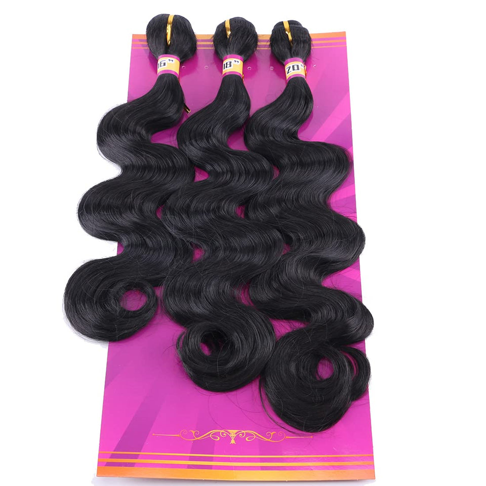 ZHENLISI body wave synthetic hair weave 16in bundle detail for a full, affordable style.