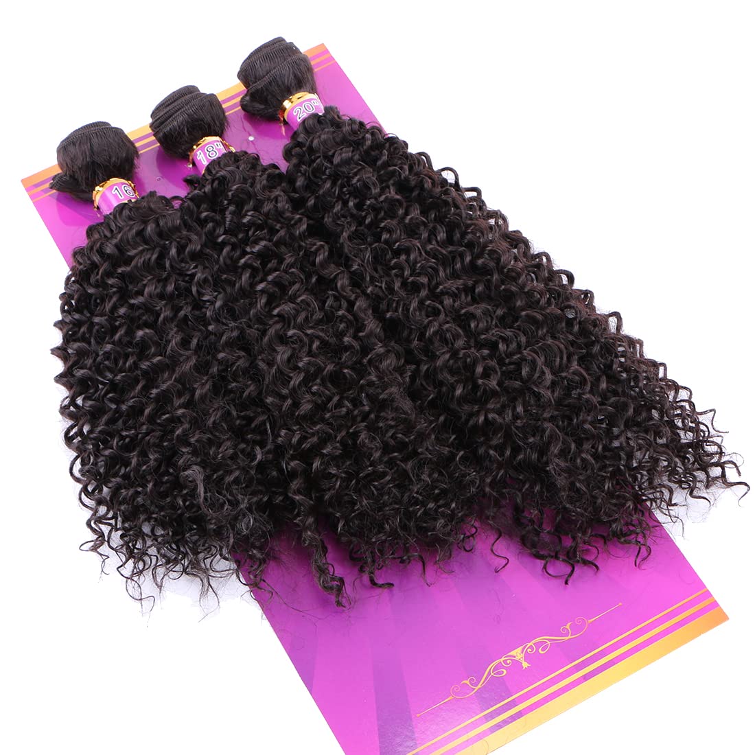 ZHENLISI kinky curly bundles 20-inch view demonstrates dramatic length and curl reach.