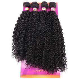 ZHENLISI kinky curly synthetic hair bundles close-up showing texture and shine for easy styling.