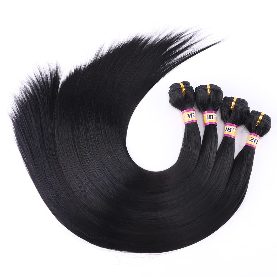 ZHENLISI synthetic silky straight weave in 16-20 inch lengths for full look