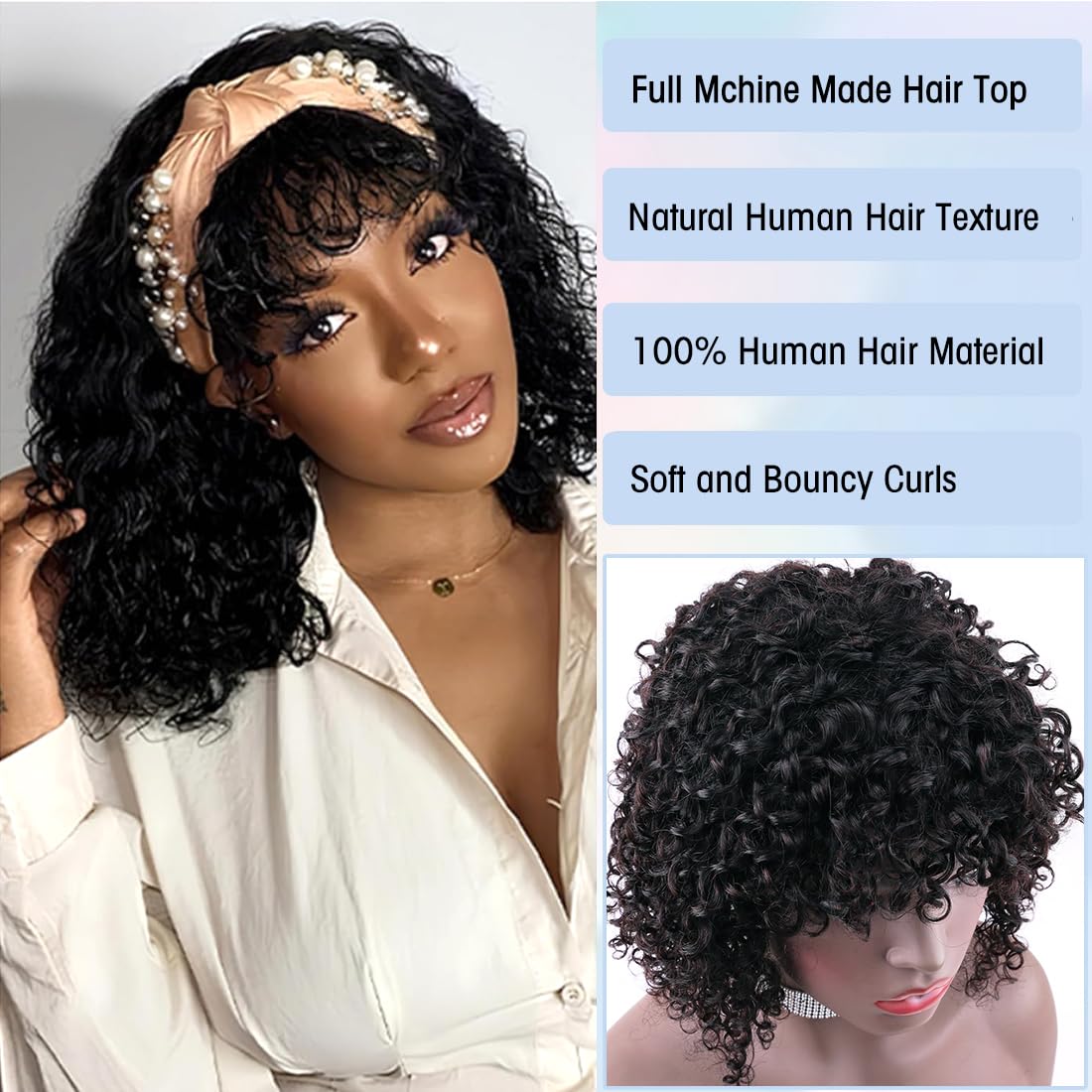 ZHENLISI water-wave texture wig adds soft movement and volume.
