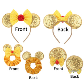 Zhezesmila velvet bow mouse ears deliver an elegant touch for casual to formal wear