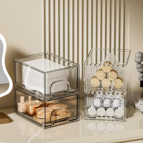 ZHIAI bathroom counter organizer for brushes and bottles, keeps items within reach.