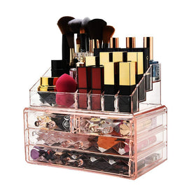 ZHIAI stackable two-unit setup shows versatile vanity organization