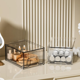 ZHIAI vanity countertop organizer fits brushes and palettes for easy access.