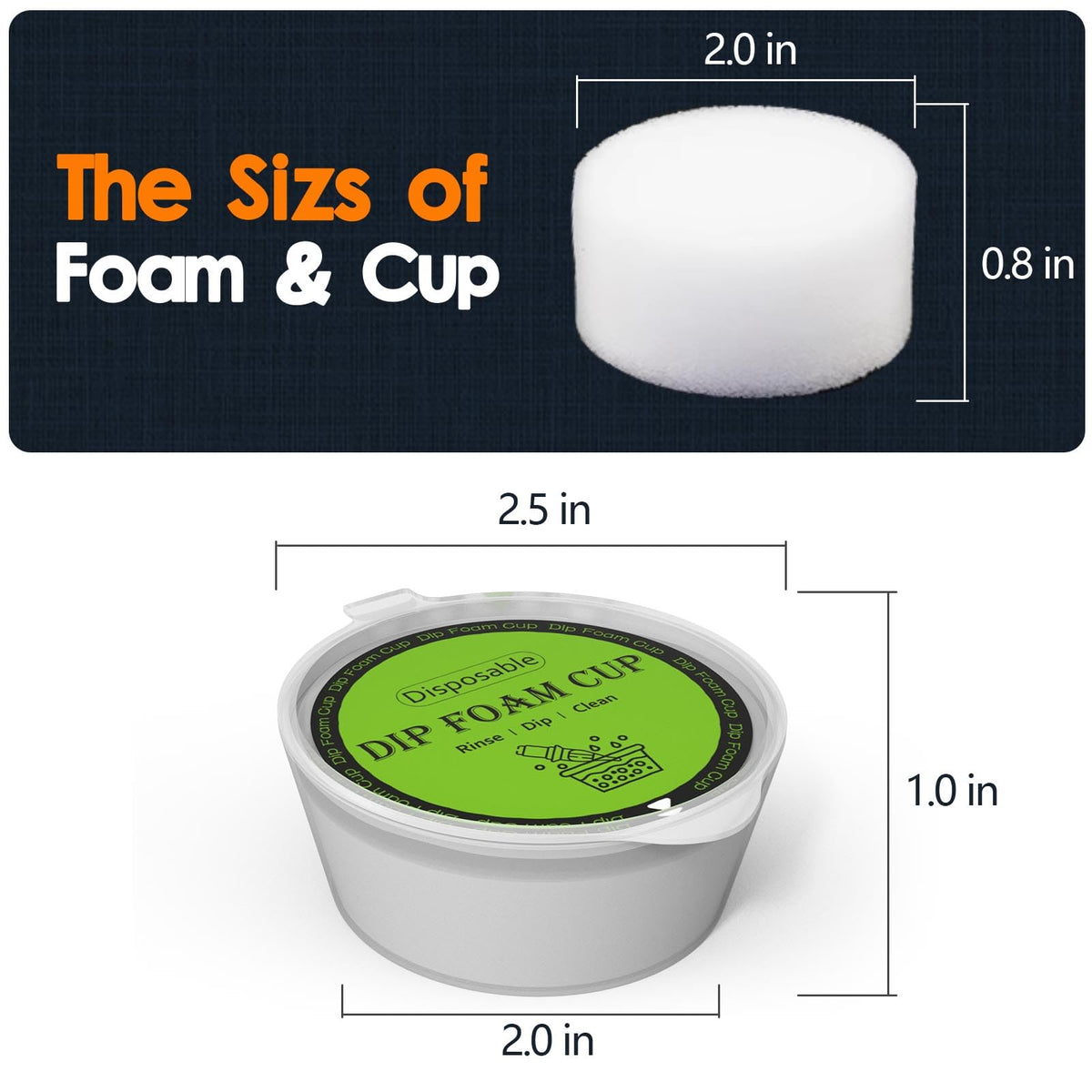 ZHOOGE Dip Foam Cups’ absorbent foam cleans needles quickly between colors.