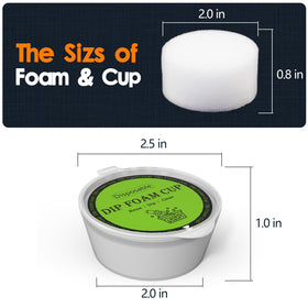 ZHOOGE Dip Foam Cups’ absorbent foam cleans needles quickly between colors.