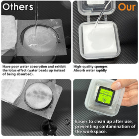 ZHOOGE soft, resilient foam cleans needles without scratches
