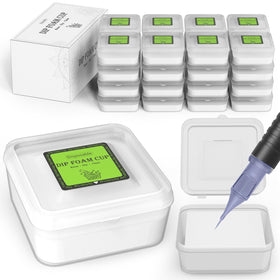 ZHOOGE dip foam cups with leak-proof lid for safe on-the-go tattooing