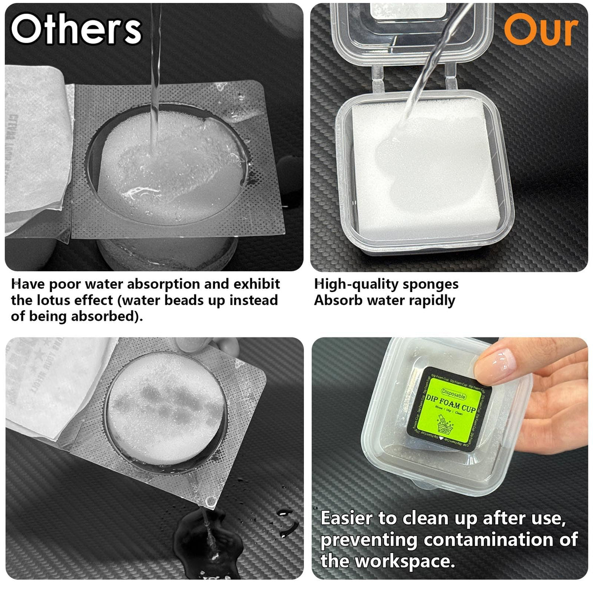 ZHOOGE cups fit universal needles for versatile cleaning