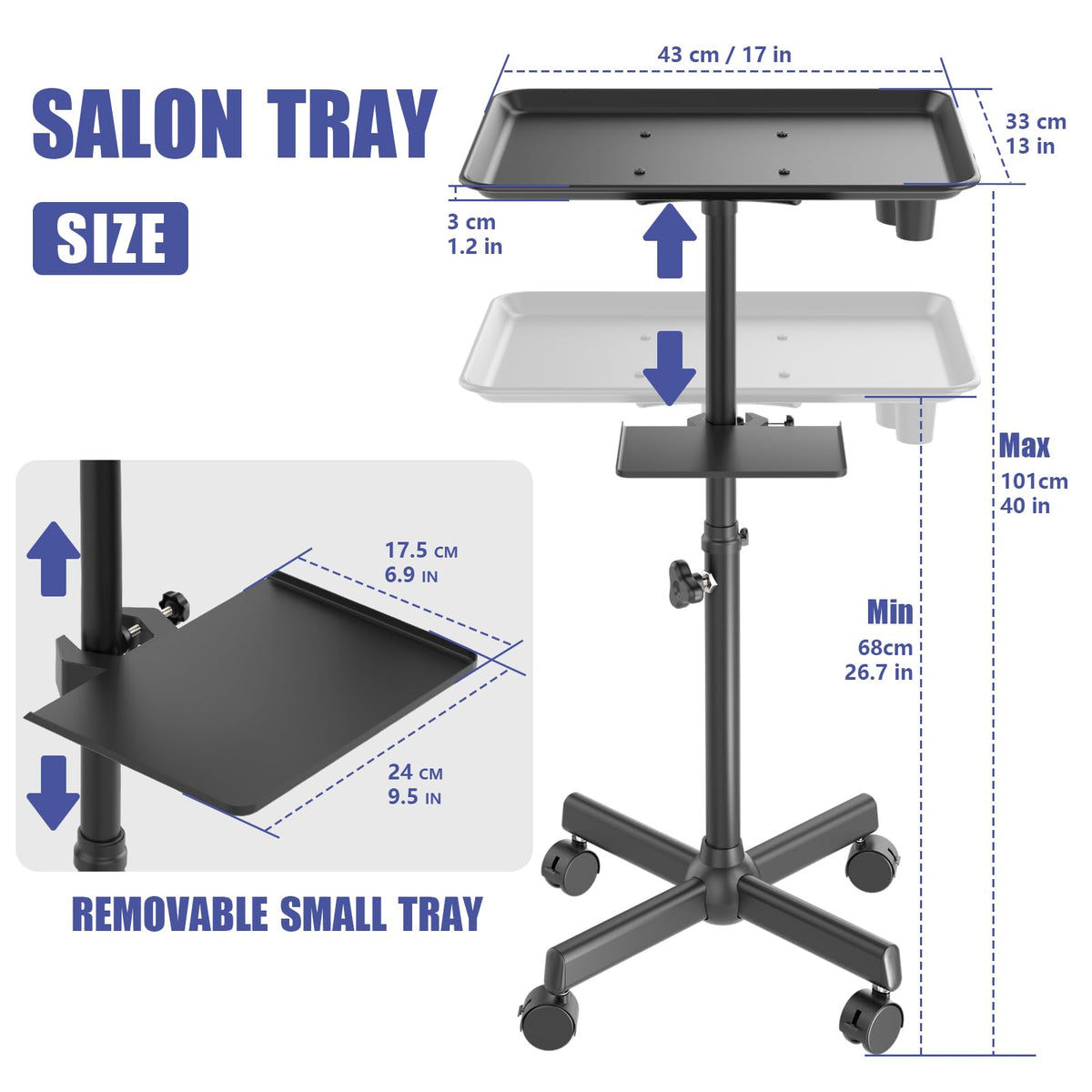 ZHOOGE Salon Tray bottom storage platform for towels and tools.