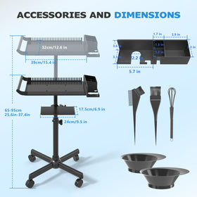 ZHOOGE salon tray with holder and hair separator for streamlined workflow.