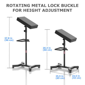 ZHOOGE tattoo arm rest stand detachable tray keeps small tools within easy reach.