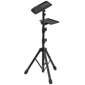 ZHOOGE tattoo armrest stand with tray base view highlighting stable tripod base.