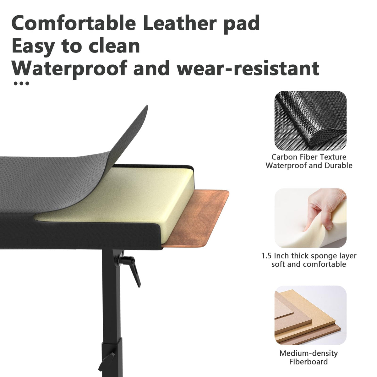 ZHOOGE XL armrest panel 27-5x12-6 inches wide support for arms.