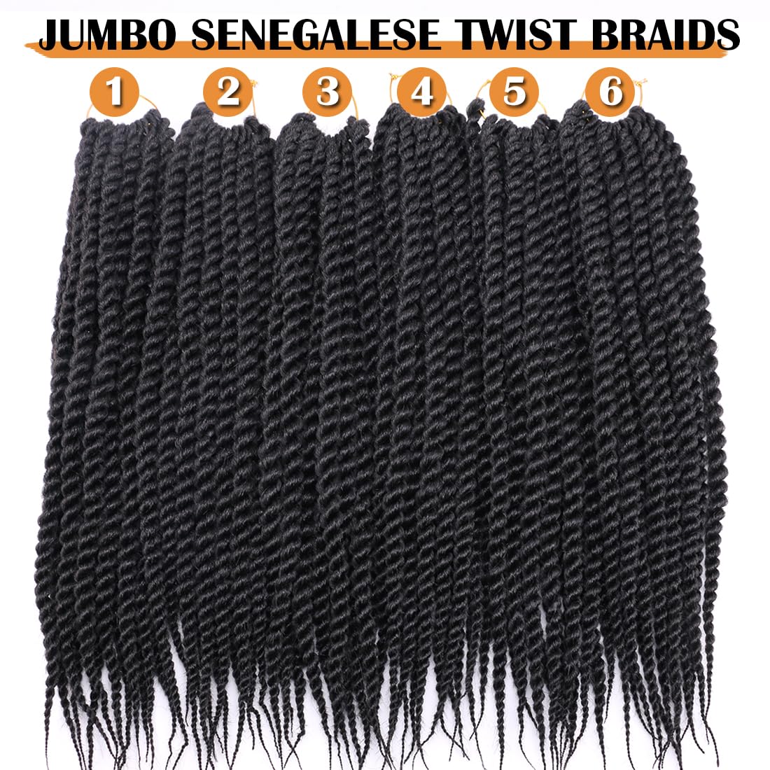 ZHTks jumbo Senegalese twist hair, lightweight and comfortable for all-day wear.