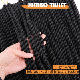 ZHTks lightweight Havana Twist, soft fibers for easy braiding and wear.