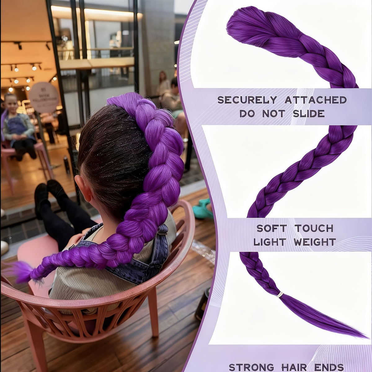 Zhuoqi Hair laser-wire ponytail adds futuristic flair for costumes and events.