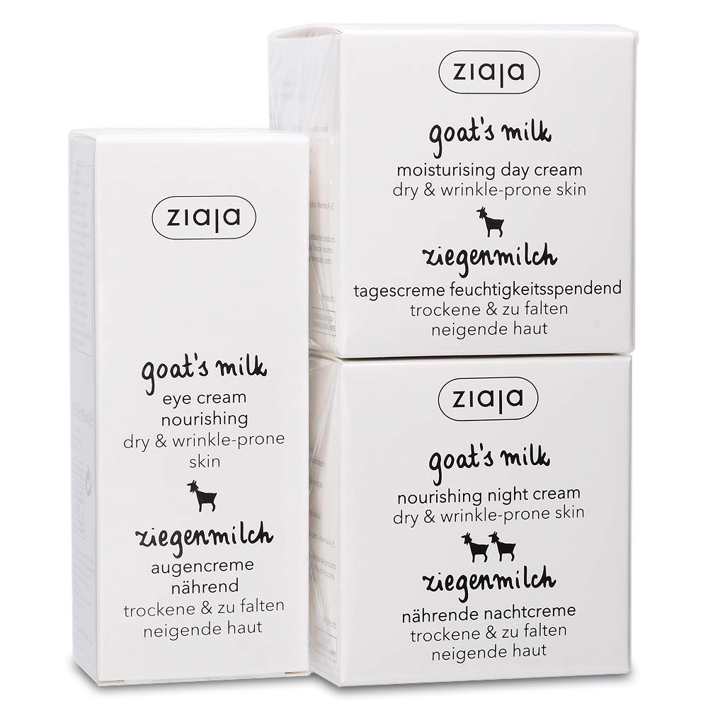 Ziaja goats milk day cream bottle delivering balanced daytime hydration for daily skin comfort.